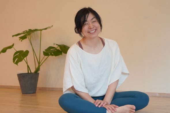 雑誌掲載用にスタジオにて